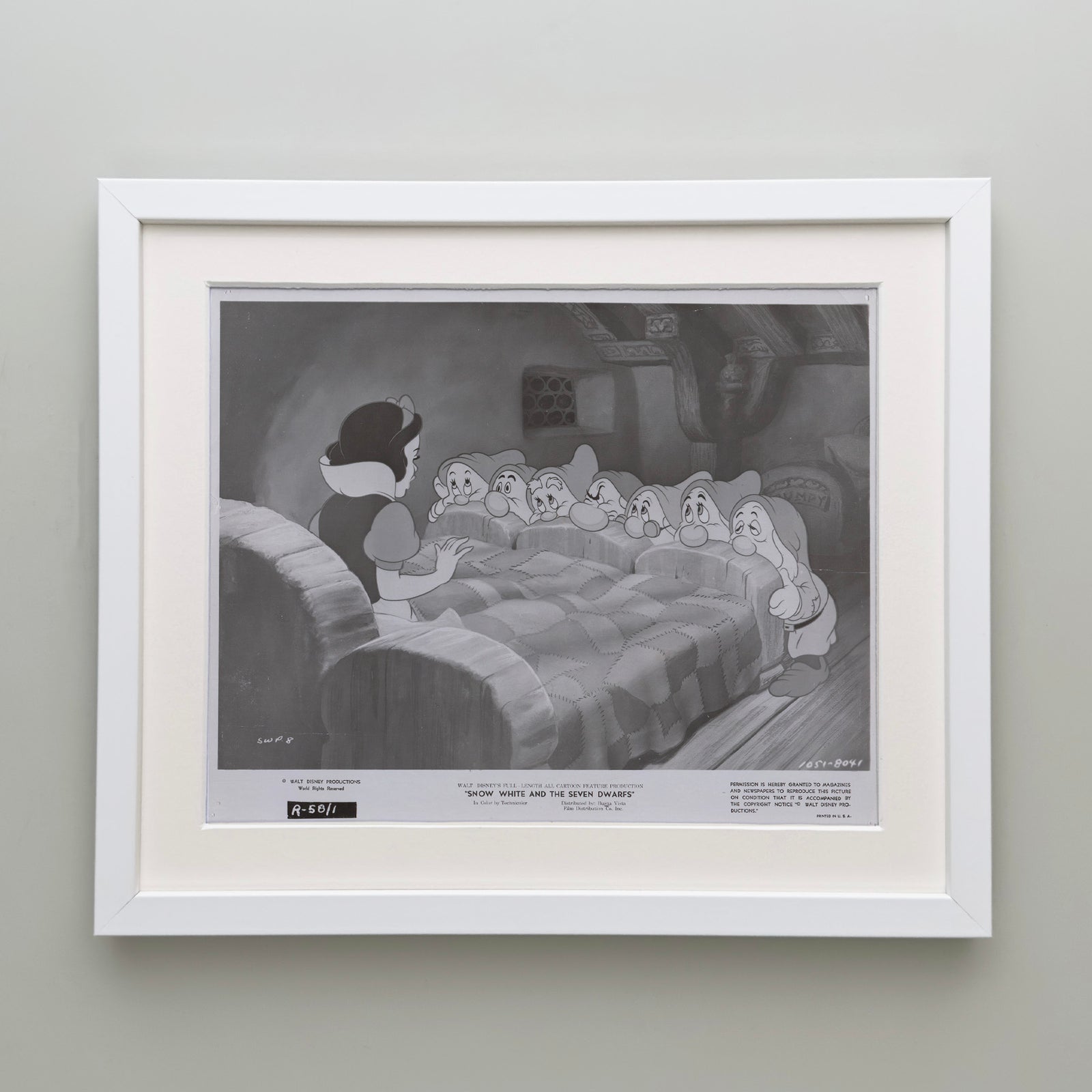 Snow White and the Seven Dwarfs 1937 Film Movie Press Publicity Still Framed