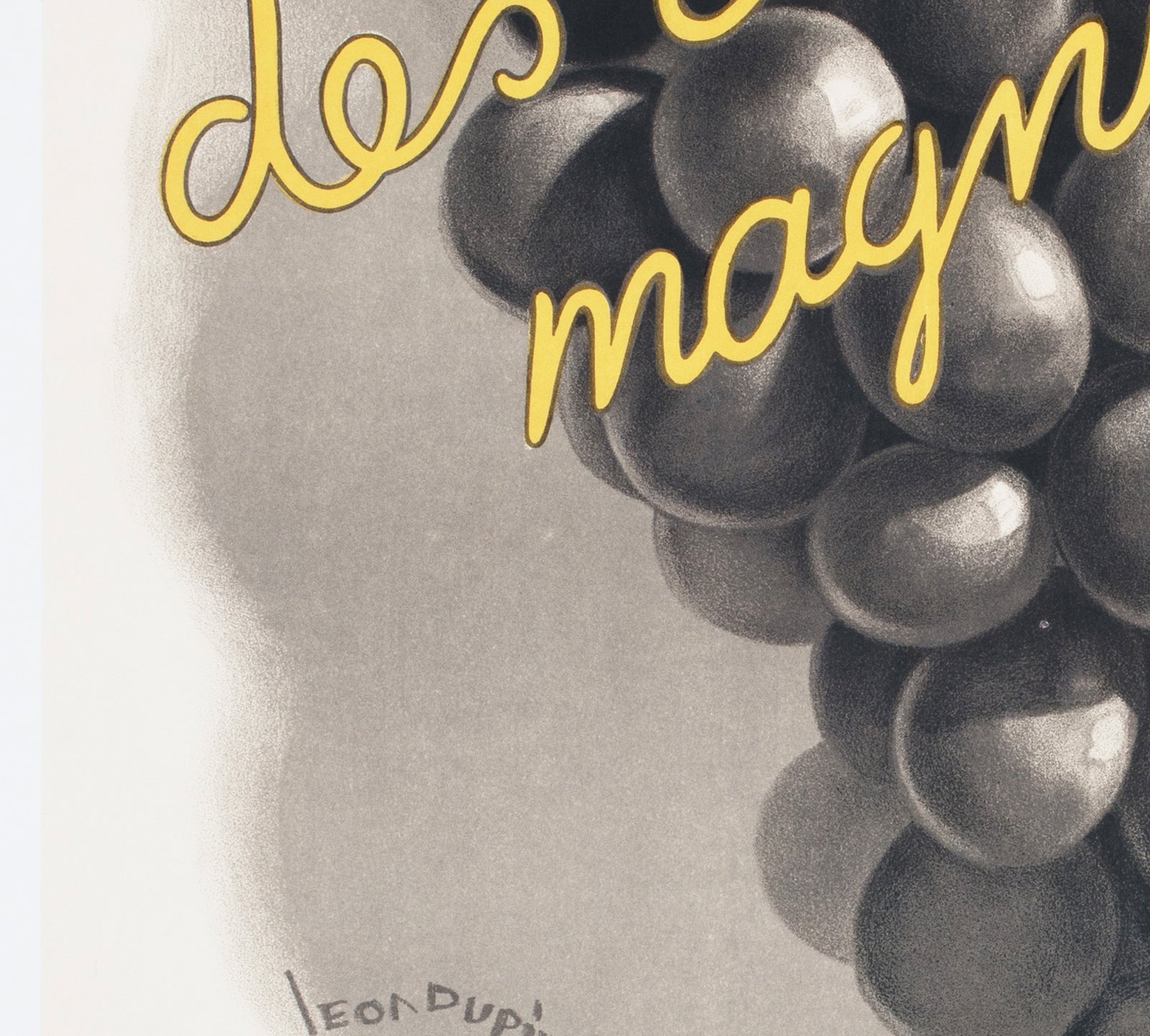 Soufre Gre Bordeaux 1933 French Wine Advertising Poster Leon Dupin - detail