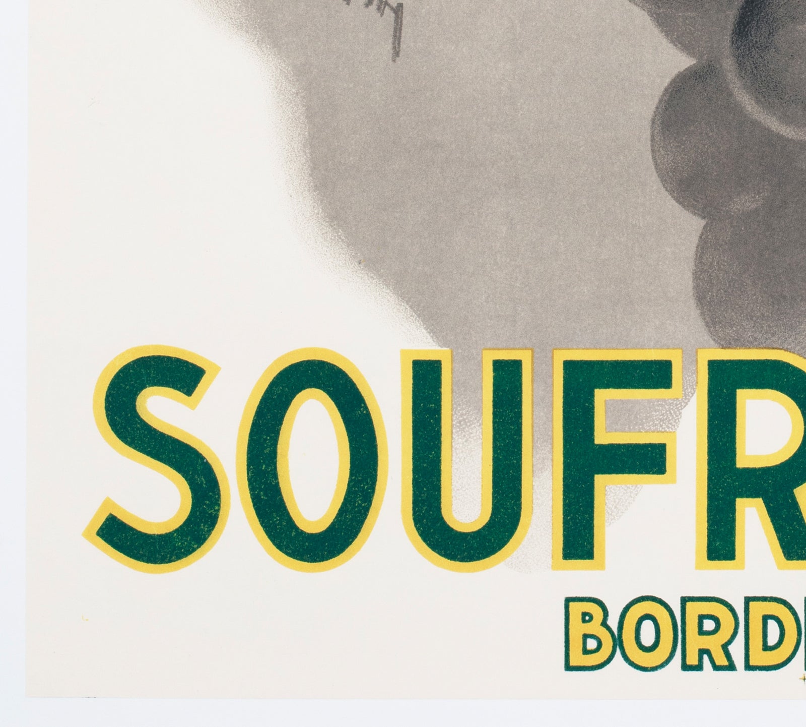 Soufre Gre Bordeaux 1933 French Wine Advertising Poster Leon Dupin - detail