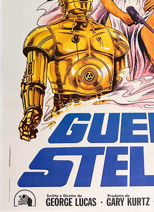 Star Wars 1977 Italian 2 Foglio Film Poster, Michelangelo Papuzza - detail