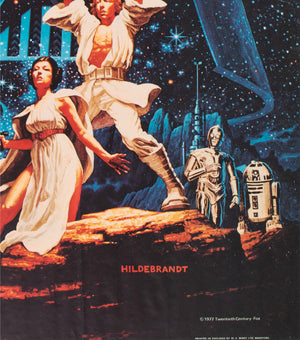 Star Wars 1977 UK Quad Film Movie Poster, Greg and Tim Hildebrandt - detail