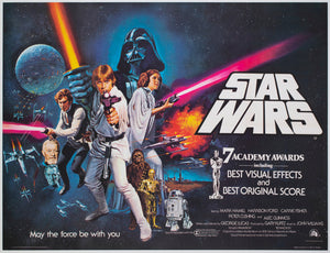 Star Wars 1977 UK Quad Style C Oscars Film Movie Poster Tom Chantrell