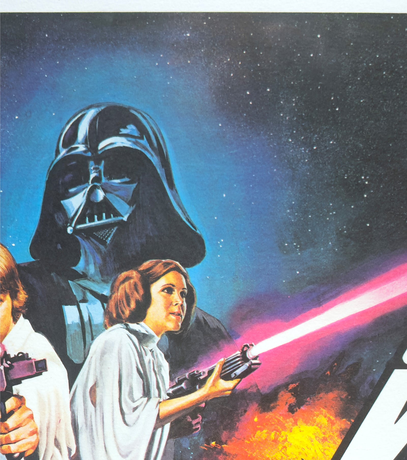 Star Wars 1977 UK Quad Film Poster Greg and Tim Hildebrandt - detail