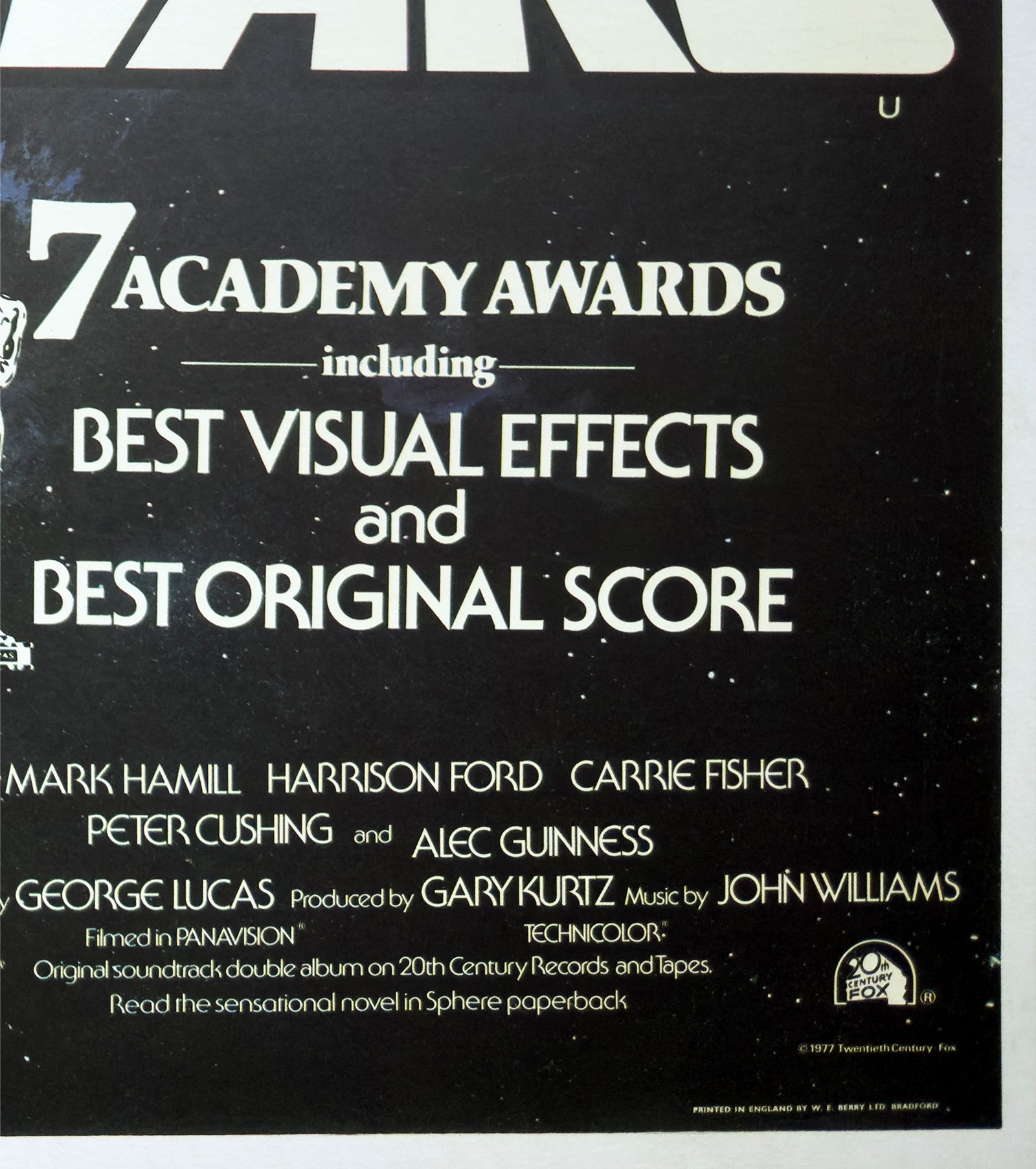 Star Wars 1977 UK Quad Film Poster Greg and Tim Hildebrandt - detail