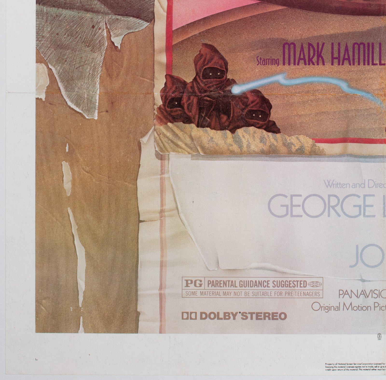 Star Wars 1977 US 1 Sheet Style D Film Movie Poster, Drew Struzen - detail