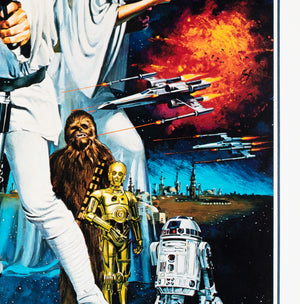 Star Wars 1977 US International Style C Film Movie Poster, Tom Chantrell - detail