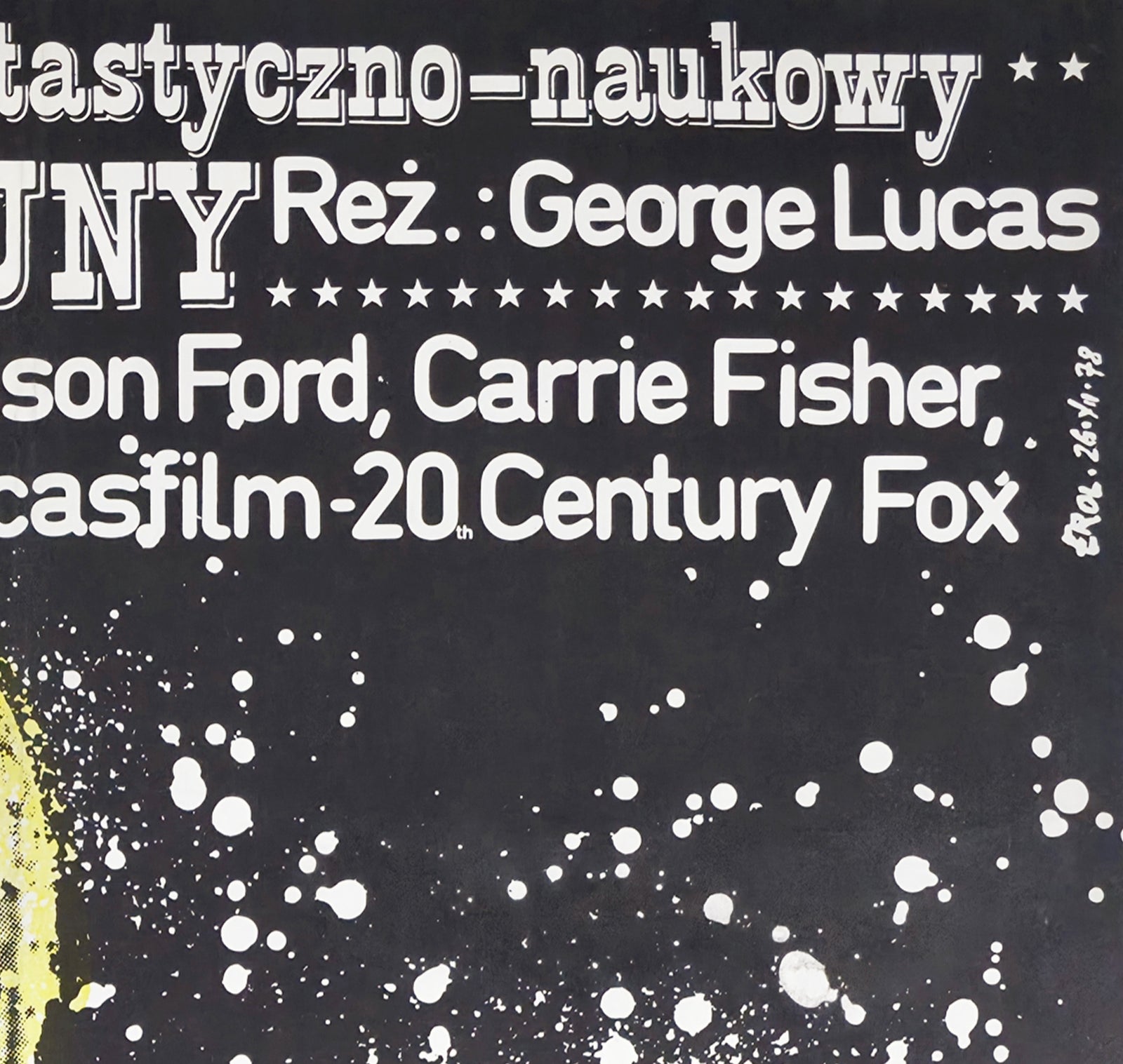 Star Wars 1979 Polish B1 Film Poster Jakub Erol - detail