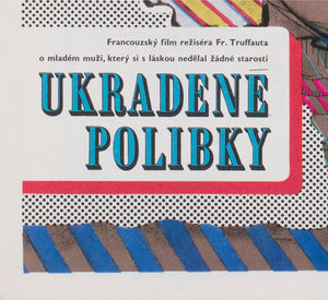 Stolen Kisses 1970 Czech A3 Film Poster Karel Machalek - detail