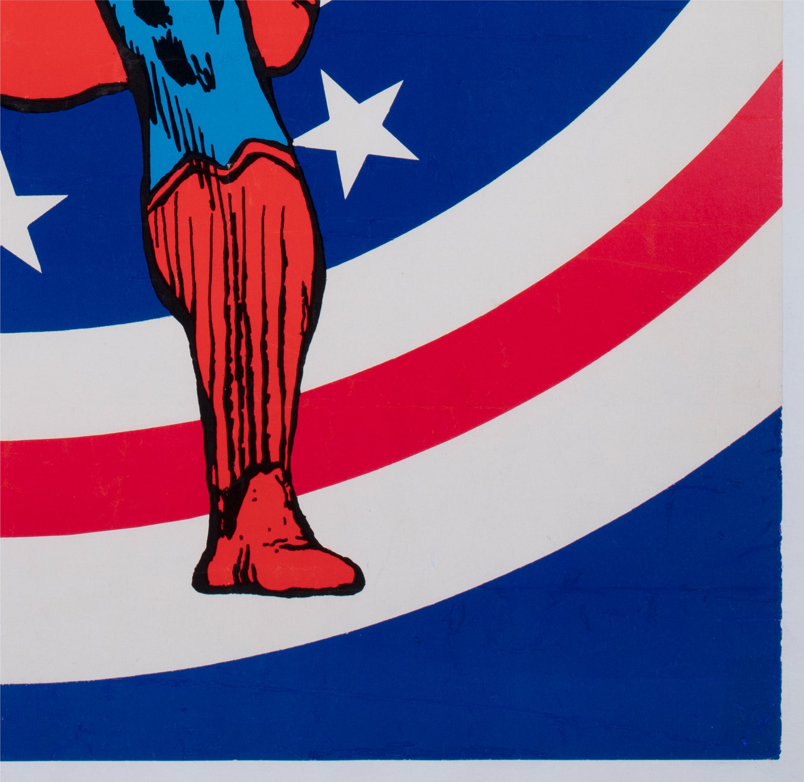 Superman 1971 Vintage Bullseye Peace Panel Poster Swan and Anderson - detail
