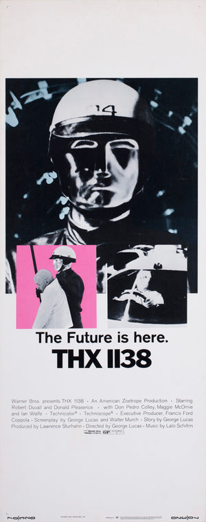 THX 1138 1971 US Insert Film Movie Poster