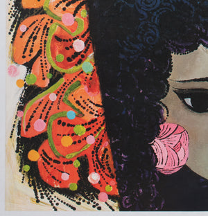 TWA Spain 1960s Airline Travel Advertising Poster, David Klein - detail