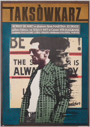 Taxi Driver 1978 Polish B1 Film Movie Poster, Andrzej Klimowski