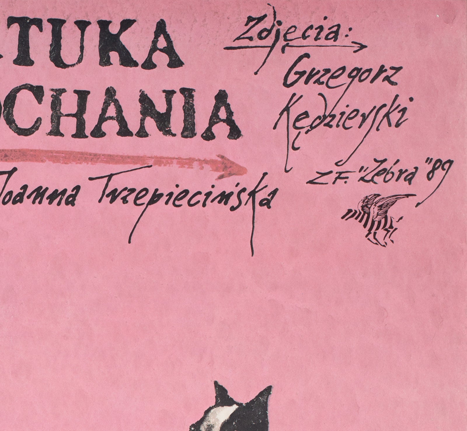 The Art of Loving 1989 Polish B1 Film Movie Poster, Andrzej Pagowski - detail