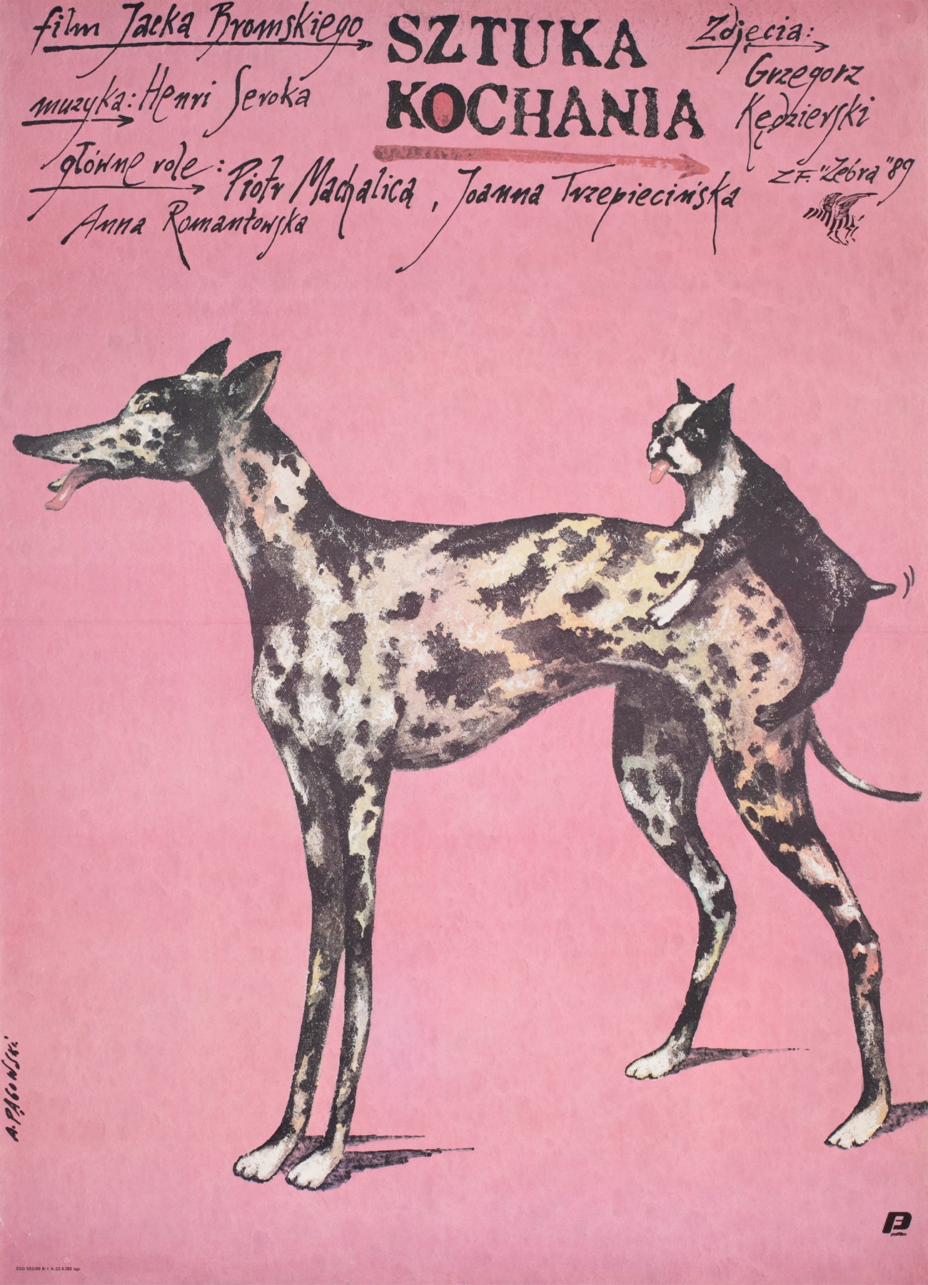The Art of Loving 1989 Polish B1 Film Movie Poster, Andrzej Pagowski