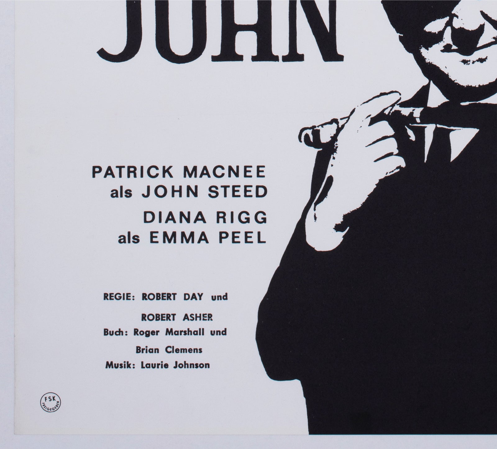 The Avengers 1968 German Film Movie Poster - detail