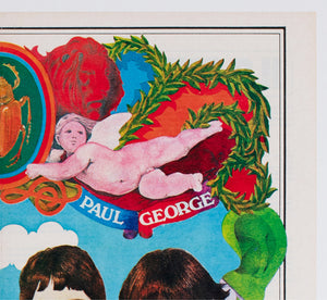 The Beatles 1973 Tintin French Magazine Poster Sgt Pepper