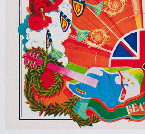 The Beatles 1973 Tintin French Magazine Poster Sgt Pepper