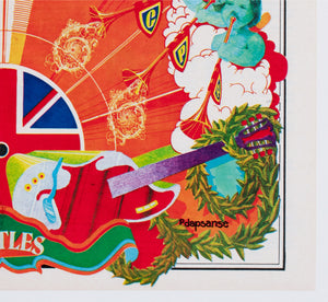 The Beatles 1973 Tintin French Magazine Poster Sgt Pepper