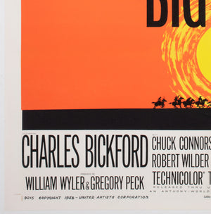 The Big Country 1958 US 1 Sheet Style B Film Movie Poster, Saul Bass - detail