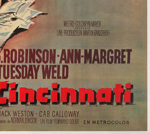 The Cincinnati Kid 1966 French Grande Film Movie Poster, Georges Allard - detail