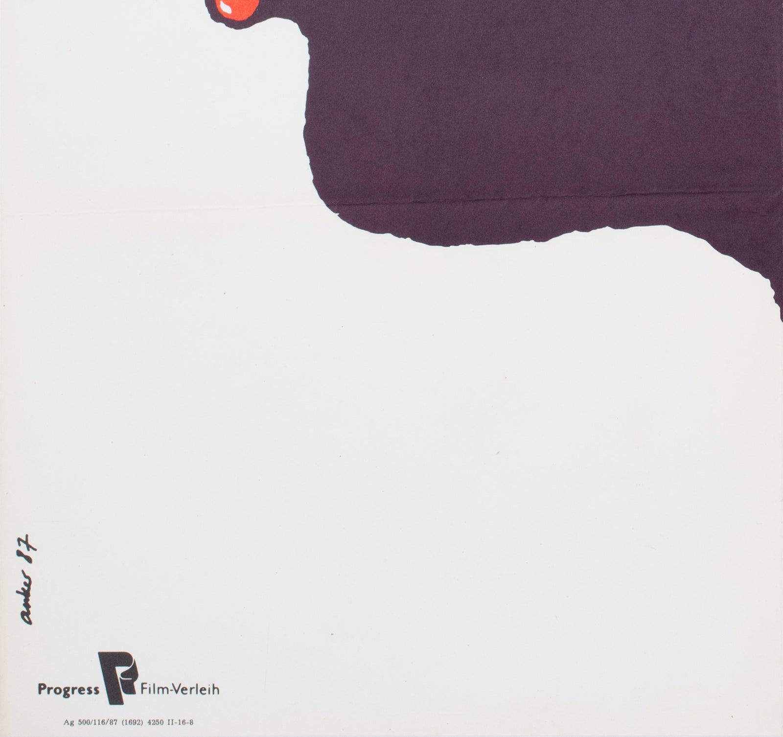 The Color Purple 1987 East German A1 Film Poster Manfred Anker - detail