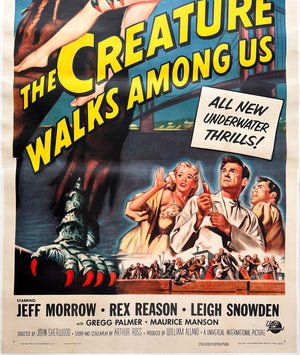 The Creature Walks Among us 1956 US 3 Sheet Film MoviePoster, Reynold Brown - detail