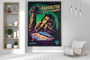 The Curse of Frankenstein 1957 French Grande Film Movie Poster, Jean Mascii