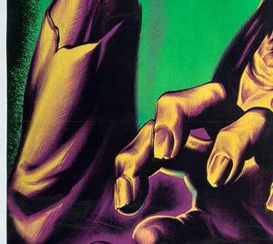 The Curse of Frankenstein 1957 French Grande Film Movie Poster, Jean Mascii - detail
