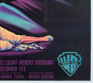 The Curse of Frankenstein 1957 French Grande Film Movie Poster, Jean Mascii - detail