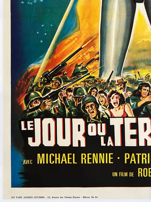 The Day the Earth Stood Still R1960s French Grande Film Movie Poster - detail