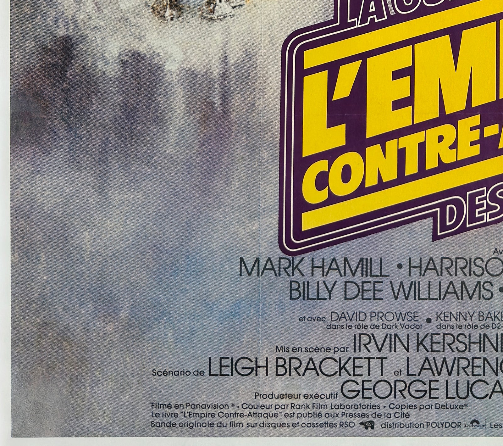 The Empire Strikes Back 1980 French Grande Film Movie GWTW Poster, Roger Kastel - detail