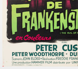 The Evil of Frankenstein 1965 French Moyenne Film Poster Boris Grinsson - detail