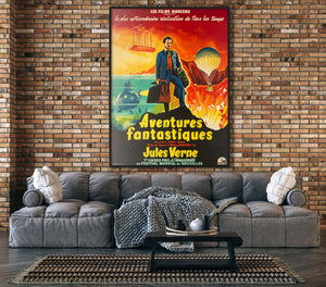 The Fabulous World of Jules Verne 1961 French Grande Film Movie Poster, Roger Soubie