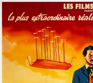The Fabulous World of Jules Verne 1961 French Grande Film Movie Poster, Roger Soubie - detail