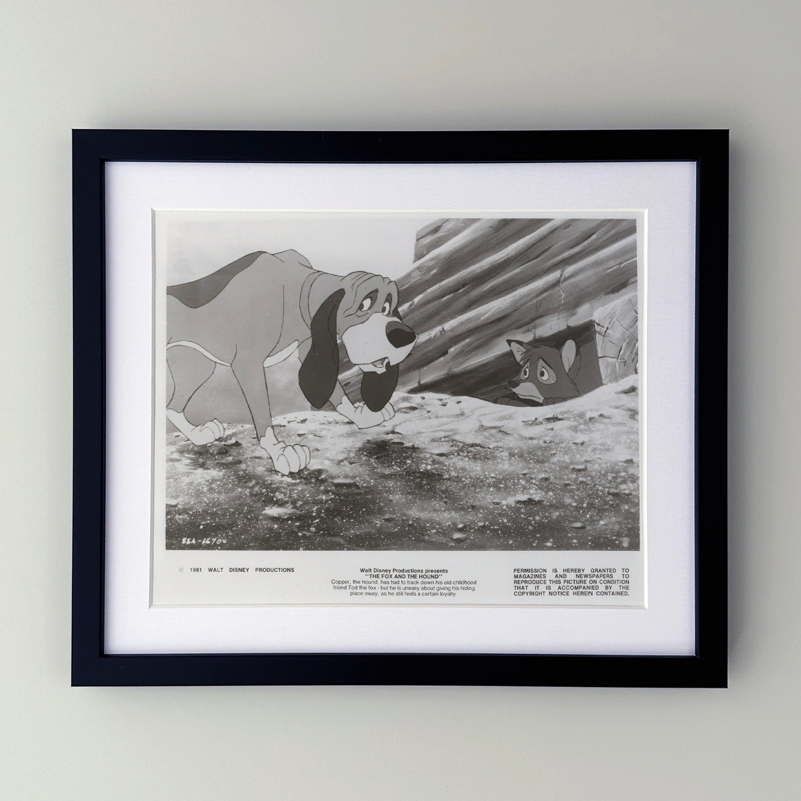 The Fox and the Hound 1981 Film Movie Press Publicity Still Framed
