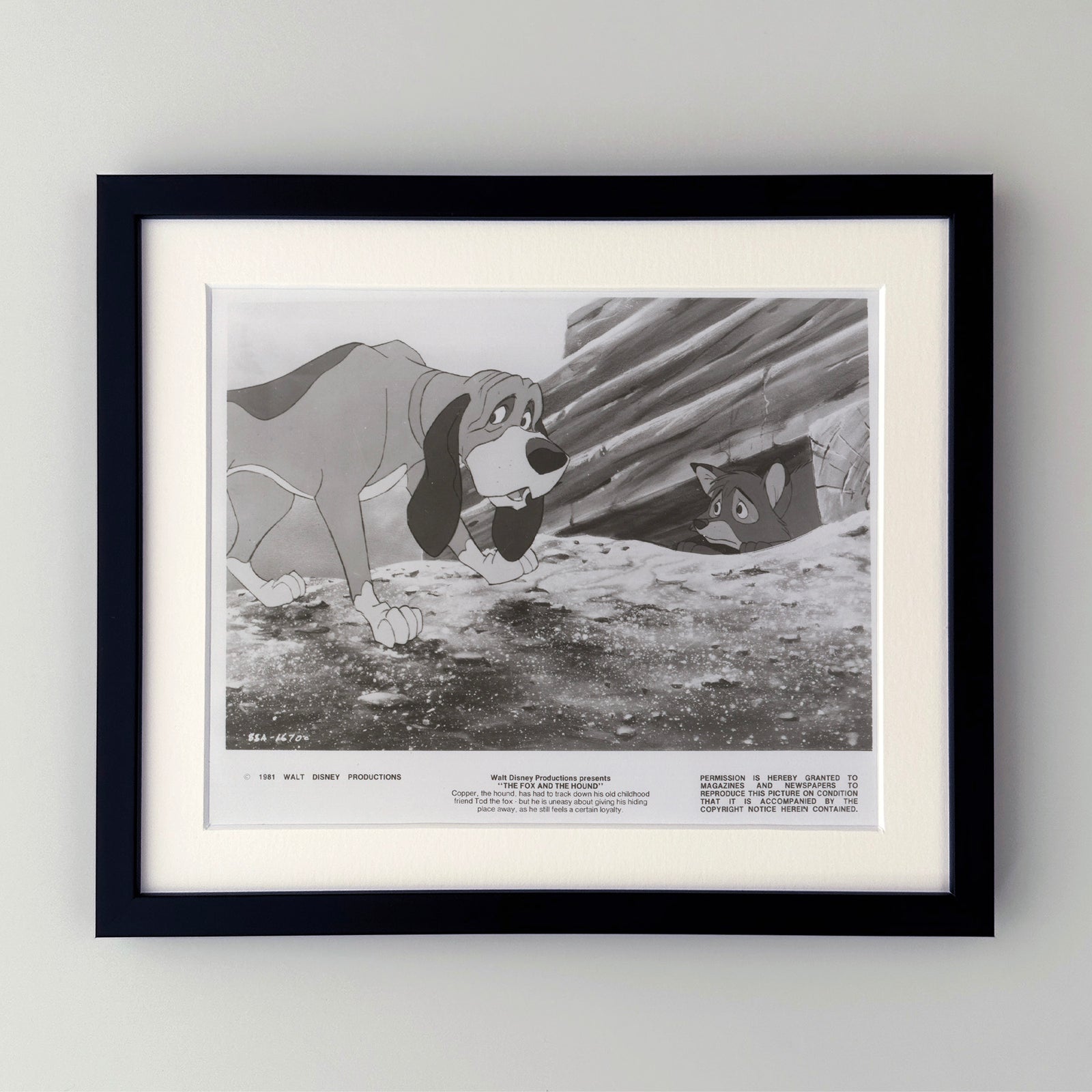 The Fox and the Hound 1981 Film Movie Press Publicity Still Framed