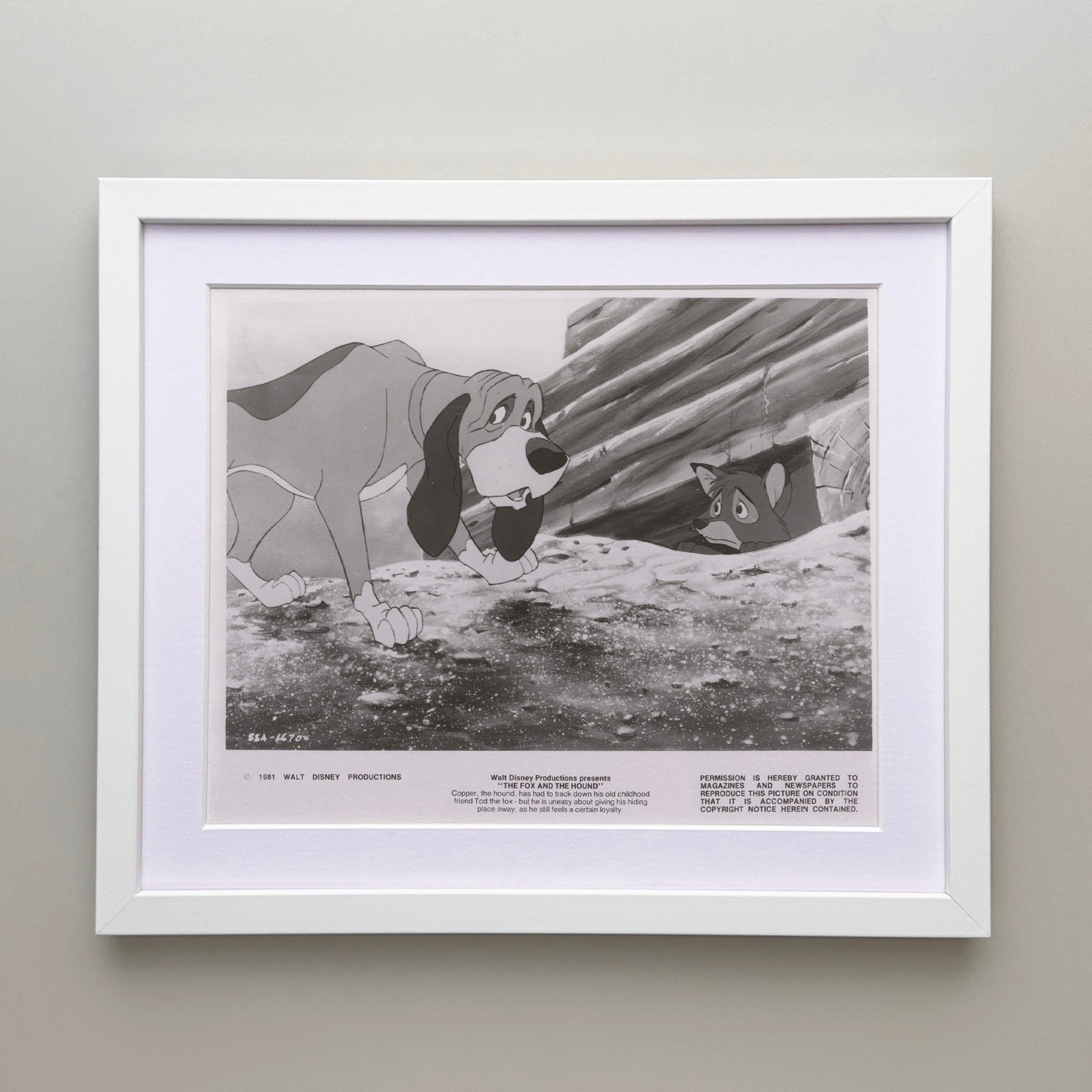 The Fox and the Hound 1981 Film Movie Press Publicity Still Framed