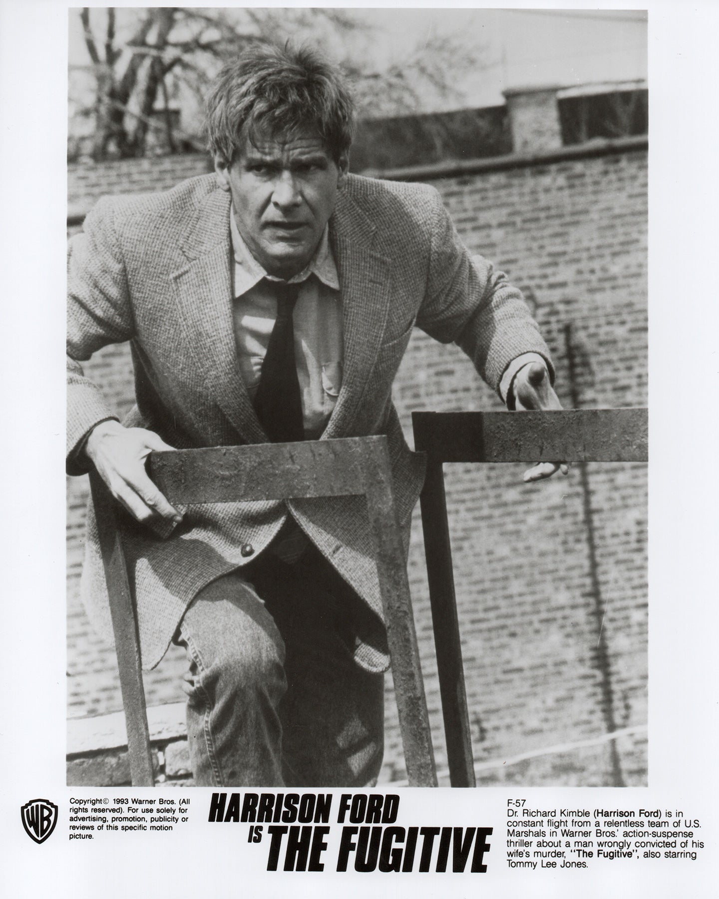 The Fugative 1993 Film Movie Press Publicity Still Framed