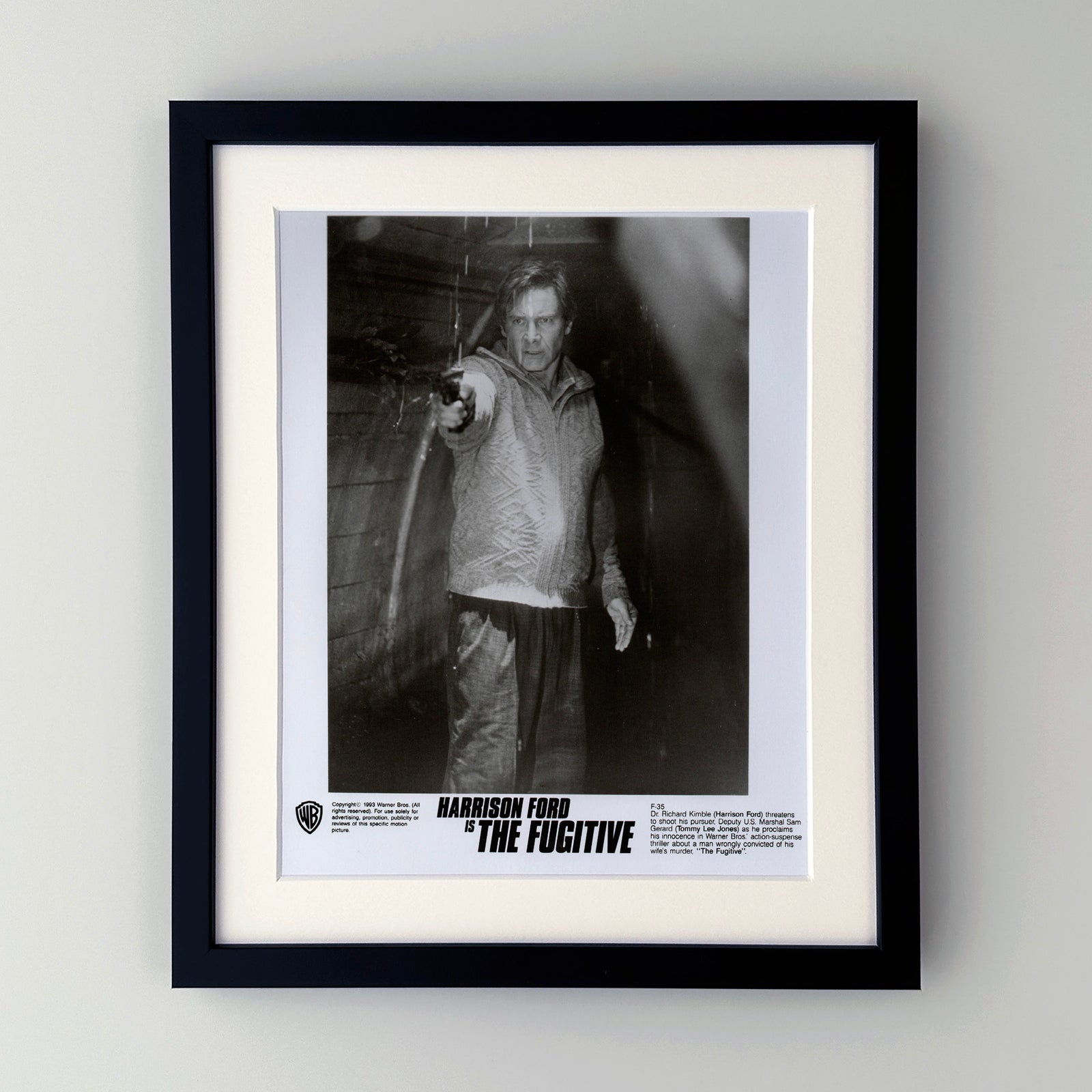 The Fugitive 1993 Film Movie Press Publicity Still Framed