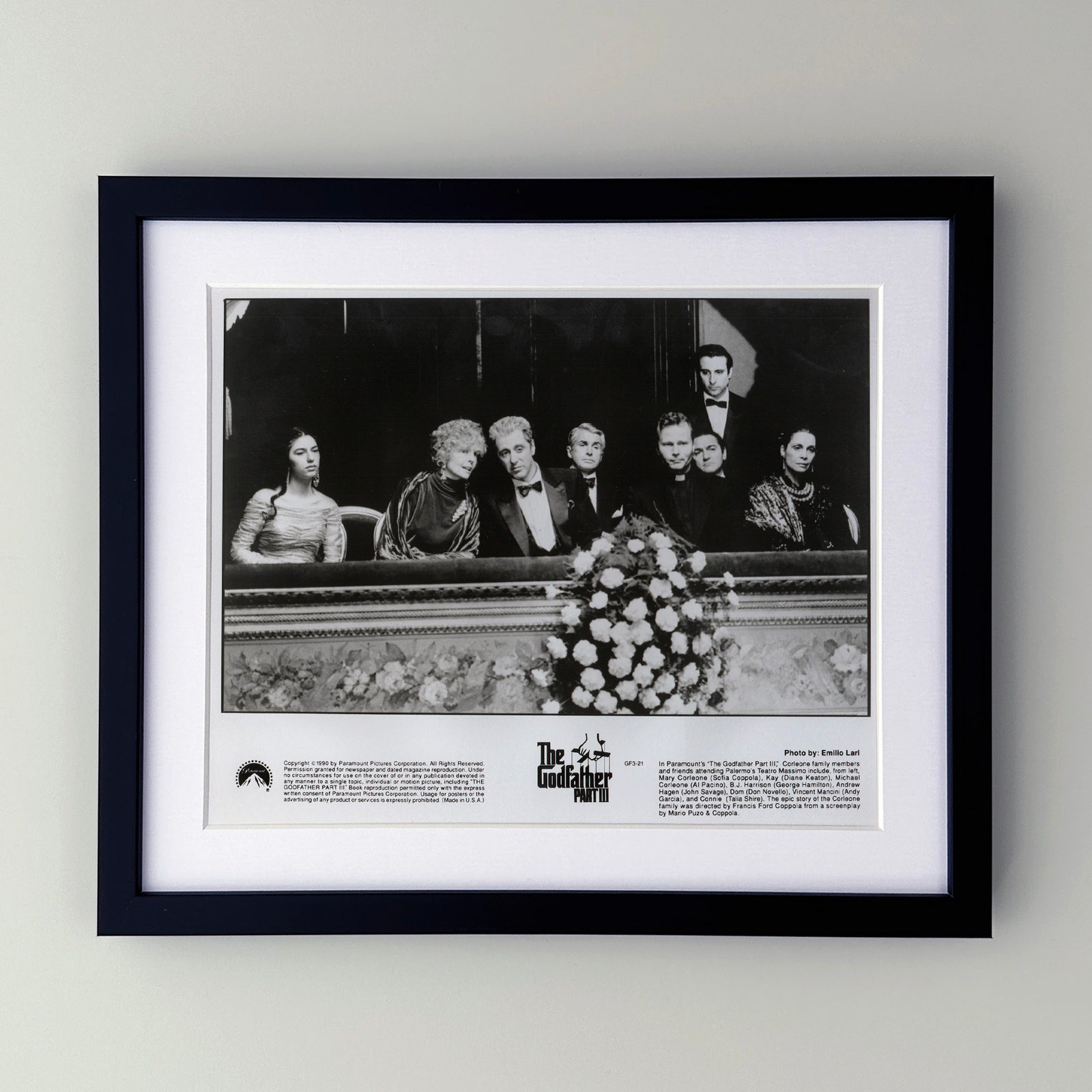 The Godfather Part 3 1990 Film Movie Press Publicity Still Framed