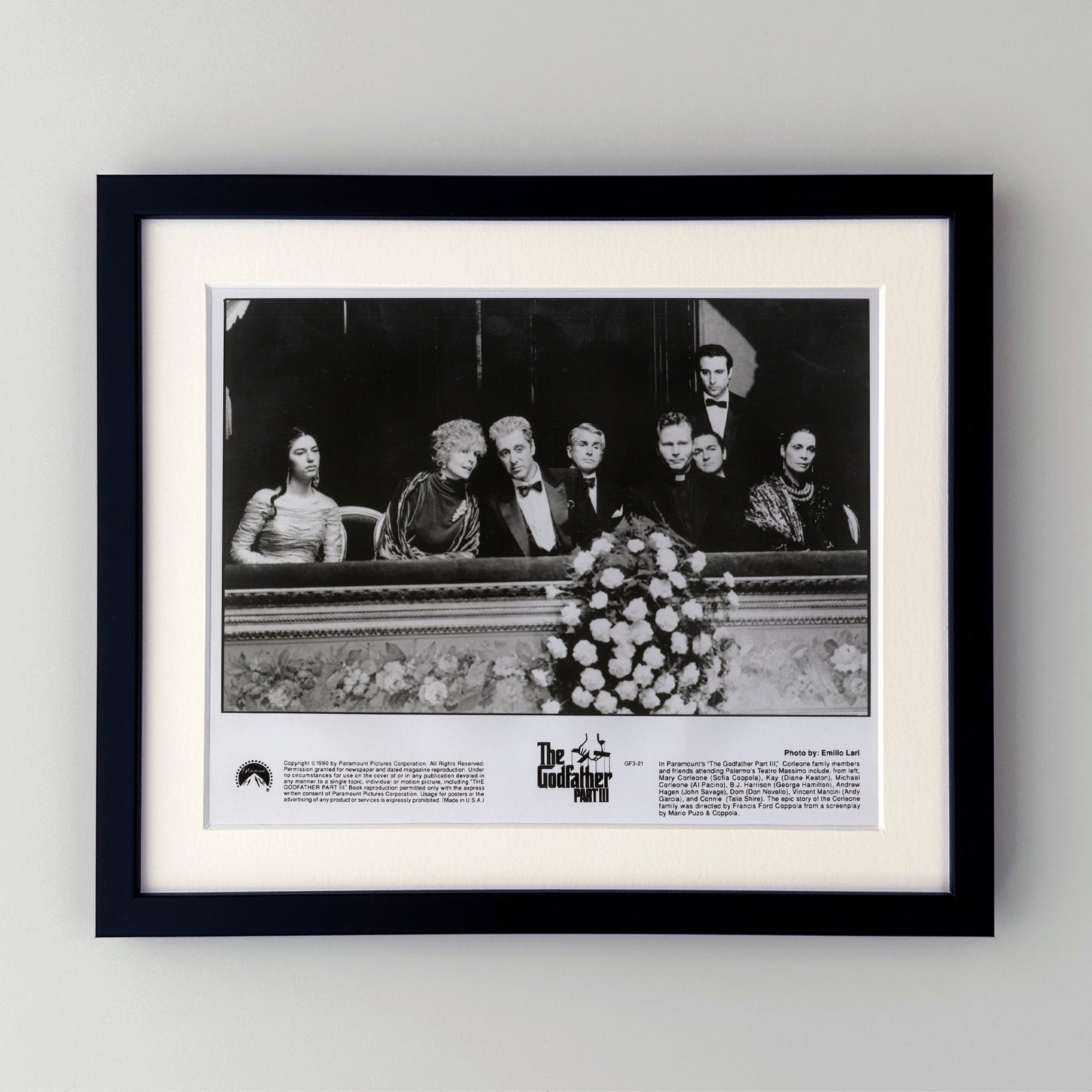 The Godfather Part 3 1990 Film Movie Press Publicity Still Framed