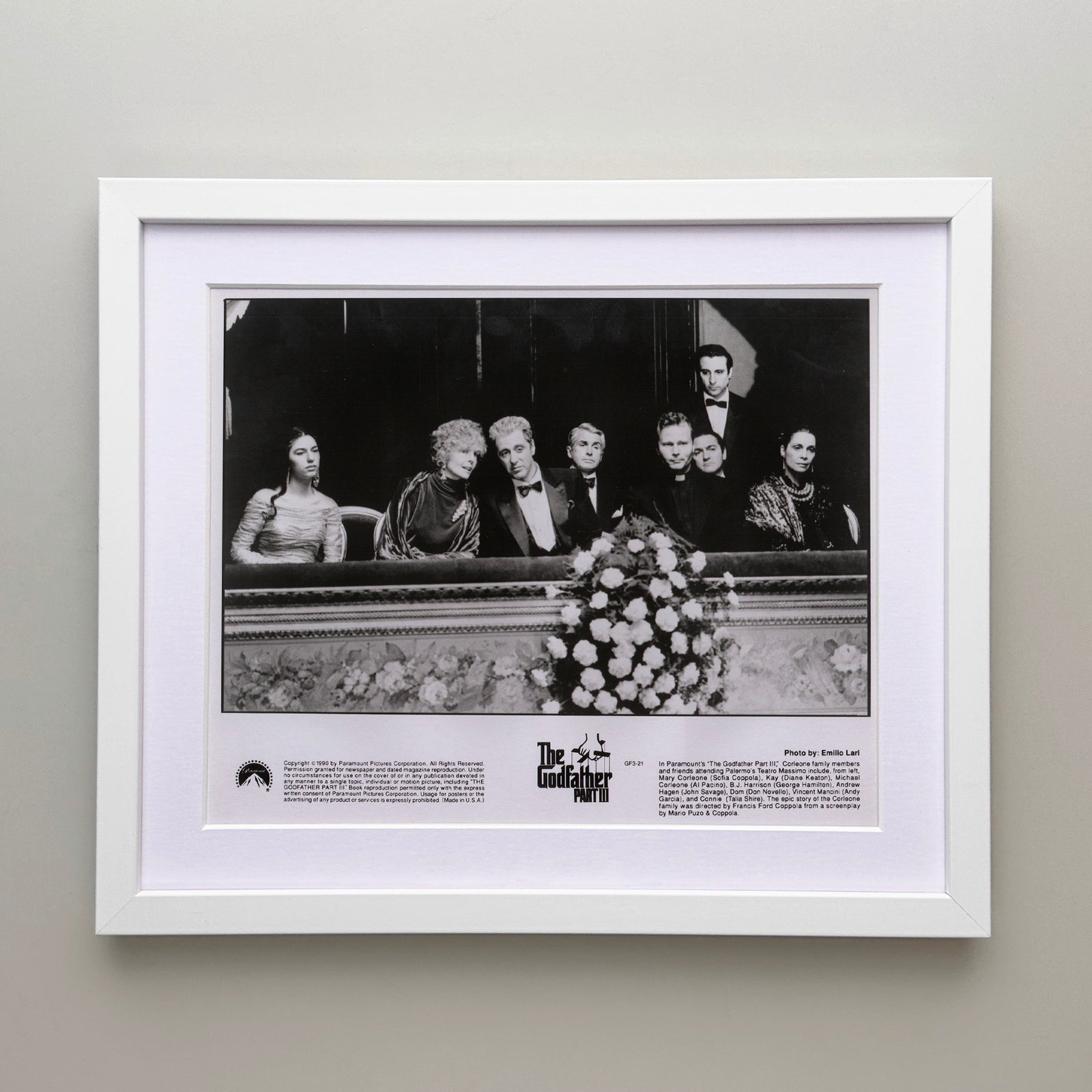 The Godfather Part 3 1990 Film Movie Press Publicity Still Framed