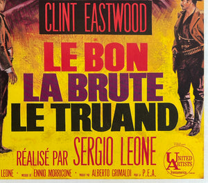 The Good, The Bad, The Ugly 1968 French Movie Grande Film Poster, Jean Mascii - detail