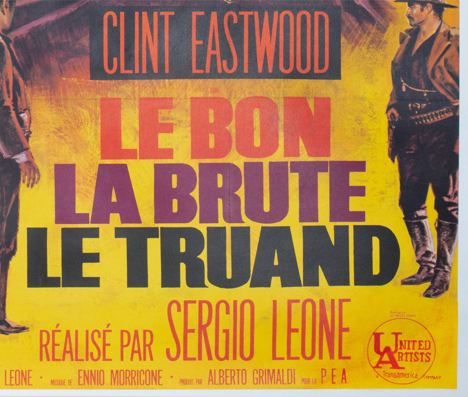 The Good The Bad The Ugly 1968 French Grande Film Poster Jean Mascii - detail