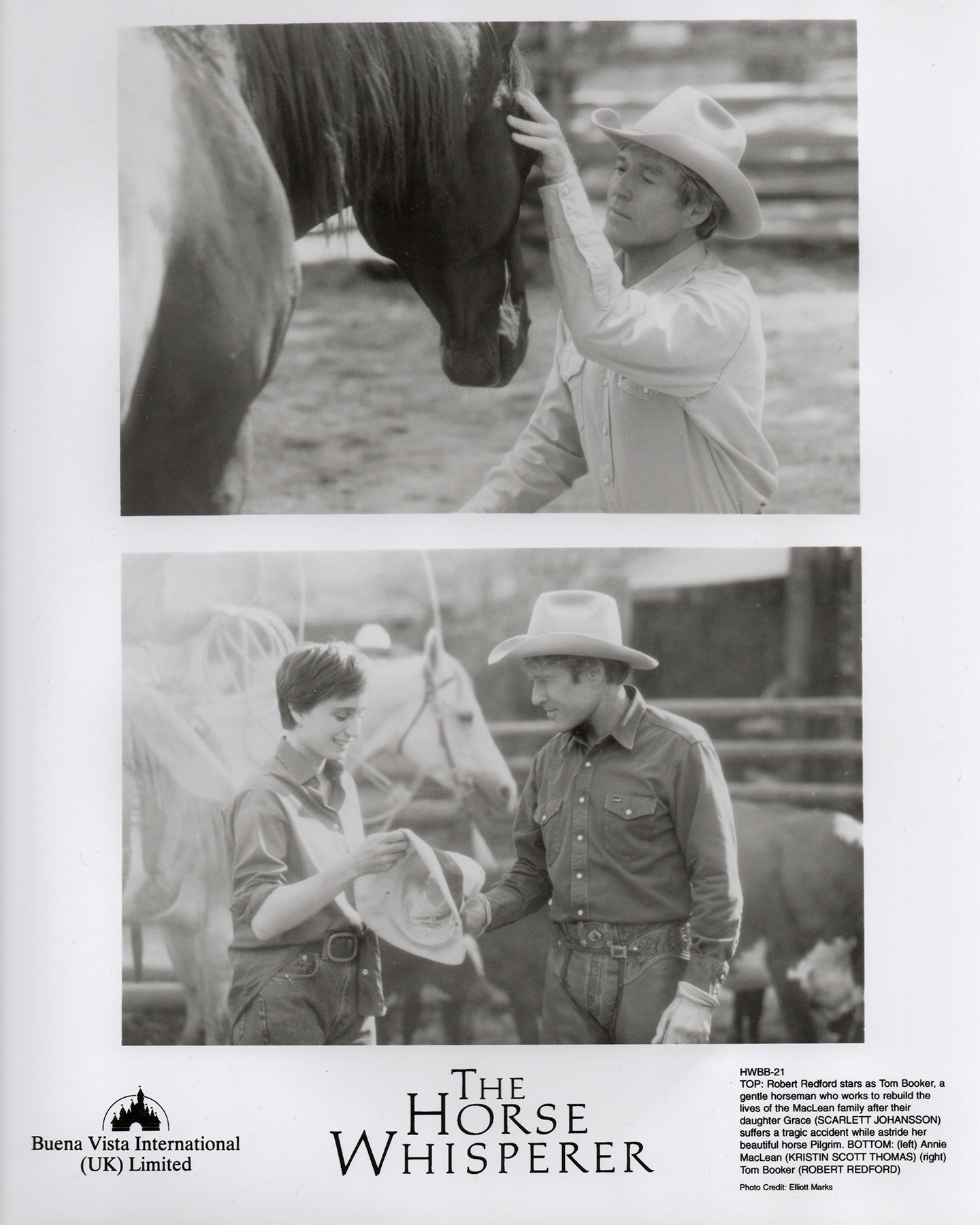 The Horse Whisperer 1998 Film Movie Press Publicity Still Framed