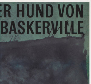 The Hound of the Baskervilles 1964 East German A1 Film Poster Schleissing Grouppe - detail