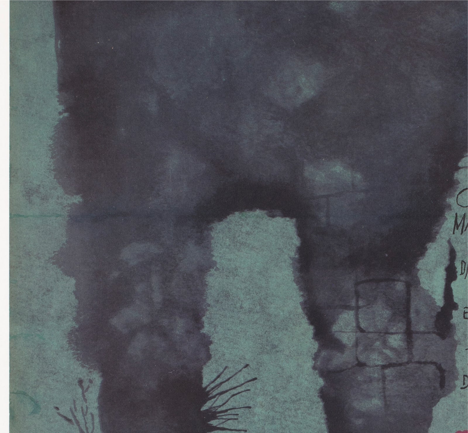 The Hound of the Baskervilles 1964 East German A1 Film Poster Schleissing Grouppe - detail