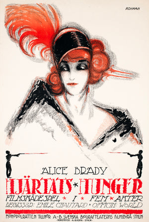 The Hungry Heart 1917 Swedish Film Poster Eric Rohman