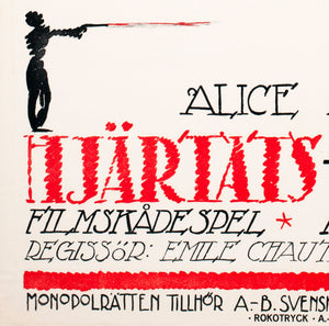 The Hungry Heart 1917 Swedish Film Poster Eric Rohman - detail