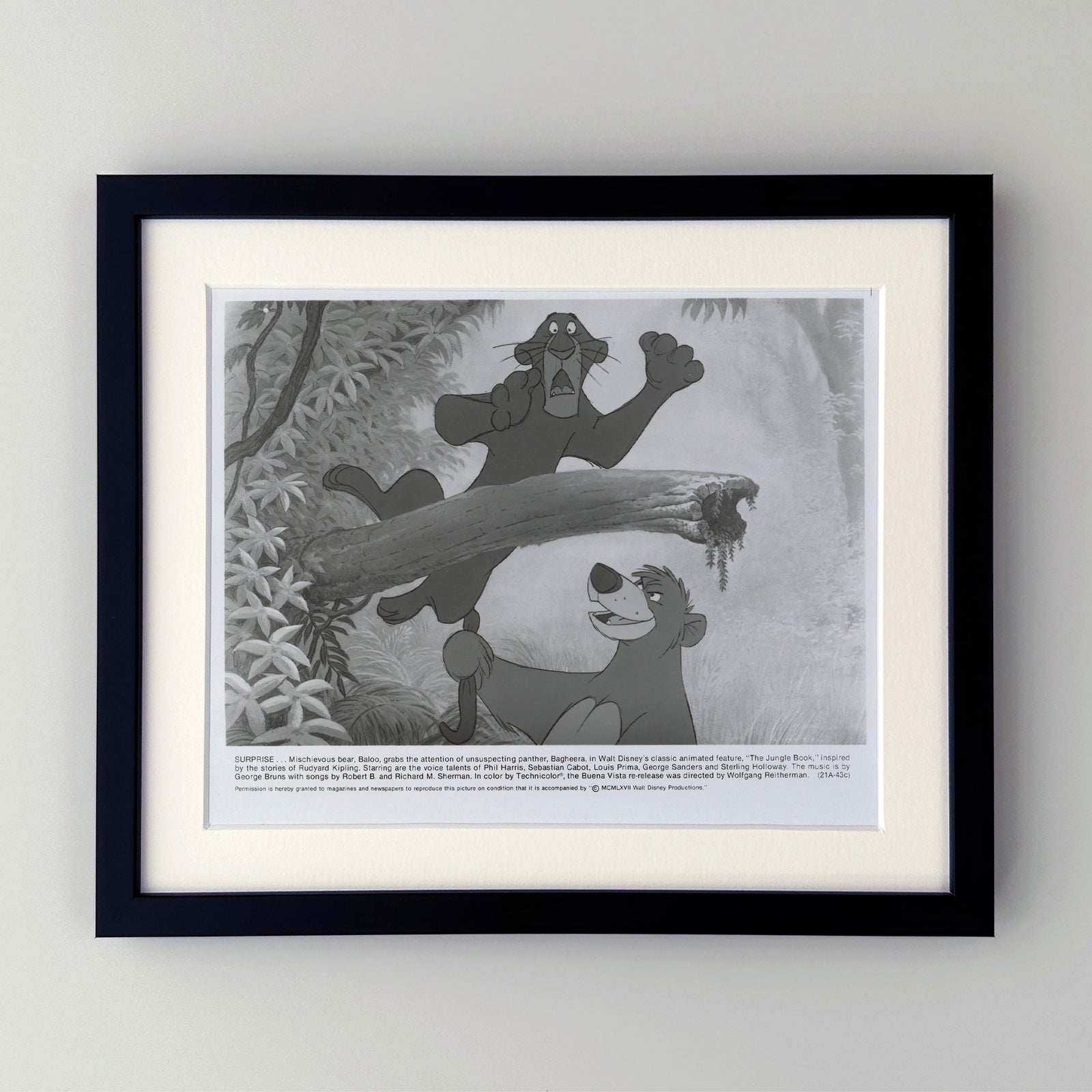 The Jungle Book 1967 Film Movie Press Publicity Still Framed
